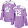 Adidas Toronto Maple Leafs #12 Patrick Marleau Violetti Aito Taistelee syöpää vastaan Ommeltu NHL Paita – Miesten