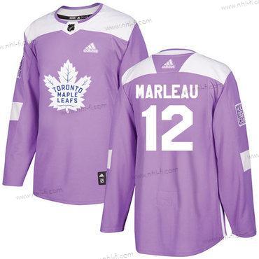 Adidas Toronto Maple Leafs #12 Patrick Marleau Violetti Aito Taistelee syöpää vastaan Ommeltu NHL Paita – Miesten