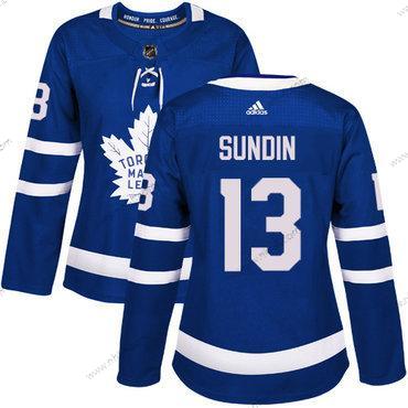 Adidas Toronto Maple Leafs #13 Mats Sundin Sininen Kotiottelu Aito Ommeltu NHL Paita – Naisten