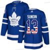 Adidas Toronto Maple Leafs #13 Mats Sundin Sininen Kotiottelu Aito USA Flag Ommeltu NHL Paita – Miesten