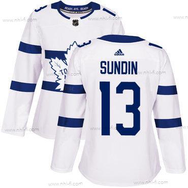 Adidas Toronto Maple Leafs #13 Mats Sundin Valkoinen Aito 2018 Stadium Series Ommeltu NHL Paita – Naisten