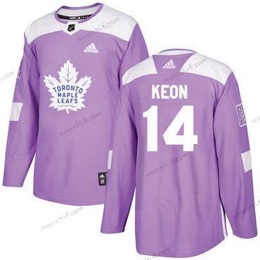 Adidas Toronto Maple Leafs #14 Dave Keon Violetti Aito Taistelee syöpää vastaan Ommeltu NHL Paita – Miesten