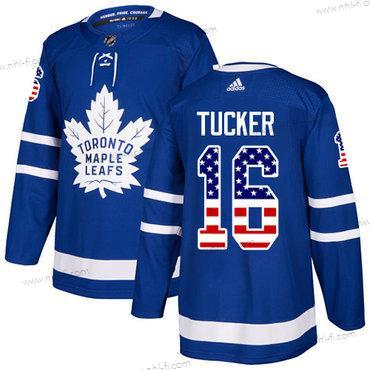 Adidas Toronto Maple Leafs #16 Darcy Tucker Sininen Kotiottelu Aito USA Flag Ommeltu NHL Paita – Miesten