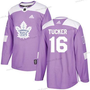 Adidas Toronto Maple Leafs #16 Darcy Tucker Violetti Aito Taistelee syöpää vastaan Ommeltu NHL Paita – Miesten