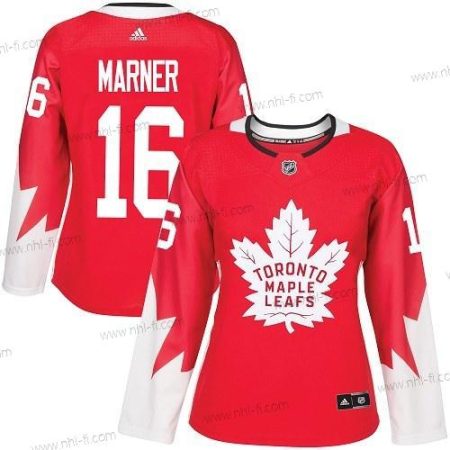 Adidas Toronto Maple Leafs #16 Mitchell Marner Punainen Kanadan maajoukkue Aito Ommeltu NHL Paita – Naisten