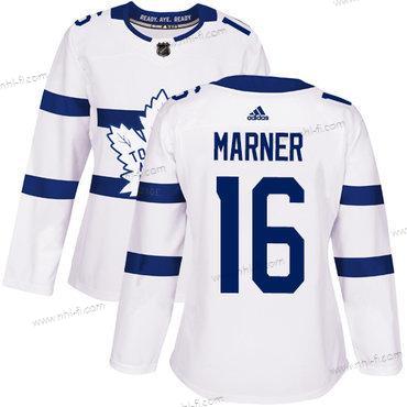 Adidas Toronto Maple Leafs #16 Mitchell Marner Valkoinen Aito 2018 Stadium Series Ommeltu NHL Paita – Naisten