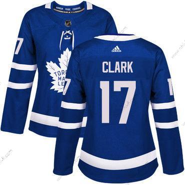 Adidas Toronto Maple Leafs #17 Wendel Clark Sininen Kotiottelu Aito Ommeltu NHL Paita – Naisten