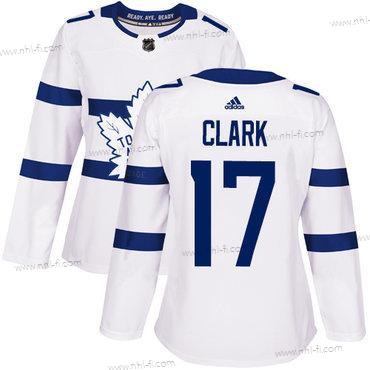 Adidas Toronto Maple Leafs #17 Wendel Clark Valkoinen Aito 2018 Stadium Series Ommeltu NHL Paita – Naisten