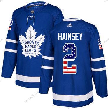 Adidas Toronto Maple Leafs #2 Ron Hainsey Sininen Kotiottelu Aito USA Flag Ommeltu NHL Paita – Miesten