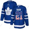 Adidas Toronto Maple Leafs #21 Bobby Baun Sininen Kotiottelu Aito USA Flag Ommeltu NHL Paita – Miesten