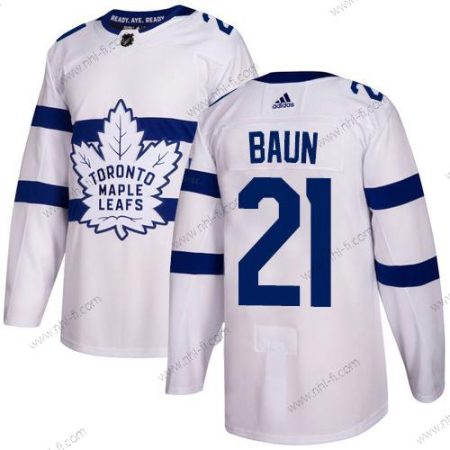 Adidas Toronto Maple Leafs #21 Bobby Baun Valkoinen Aito 2018 Stadium Series Ommeltu NHL Paita – Miesten