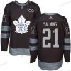 Adidas Toronto Maple Leafs #21 Borje Salming Musta 100th Vuosipäivä Ommeltu NHL 2017 Jääkiekko Paita – Miesten