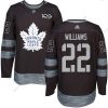 Adidas Toronto Maple Leafs #22 Tiger Williams Musta 100th Vuosipäivä Ommeltu NHL 2017 Jääkiekko Paita – Miesten