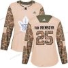 Adidas Toronto Maple Leafs #25 James Van Riemsdyk Maastokuvio Aito 2017 Veterans Day Ommeltu NHL Paita – Naisten