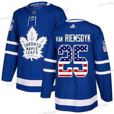 Adidas Toronto Maple Leafs #25 James Van Riemsdyk Sininen Kotiottelu Aito USA Flag Ommeltu NHL Paita – Miesten