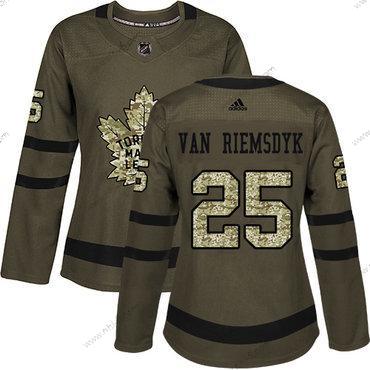 Adidas Toronto Maple Leafs #25 James Van Riemsdyk Vihreä Salute to Service Ommeltu NHL Paita – Naisten