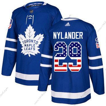 Adidas Toronto Maple Leafs #29 William Nylander Sininen Kotiottelu Aito USA Flag Ommeltu NHL Paita – Miesten