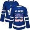 Adidas Toronto Maple Leafs #29 William Nylander Sininen Kotiottelu Aito USA Flag Ommeltu NHL Paita – Naisten