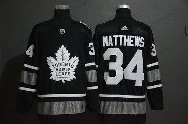 Adidas Toronto Maple Leafs 34 Auston Matthews Musta 2019 NHL All-Star Paita – Miesten