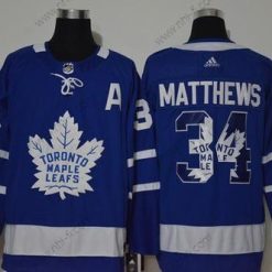 Adidas Toronto Maple Leafs #34 Auston Matthews Royal Sininen With Maajoukkue Logo Ommeltu NHL Paita – Miesten