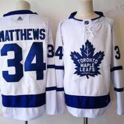 Adidas Toronto Maple Leafs #34 Auston Matthews Valkoinen 2017-2018 Jääkiekko Ommeltu NHL Paita – Miesten