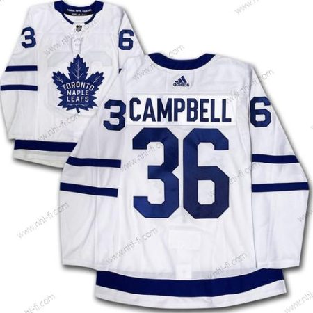 Adidas Toronto Maple Leafs #36 Jack Campbell Valkoinen Road Ommeltu NHL Paita – Miesten