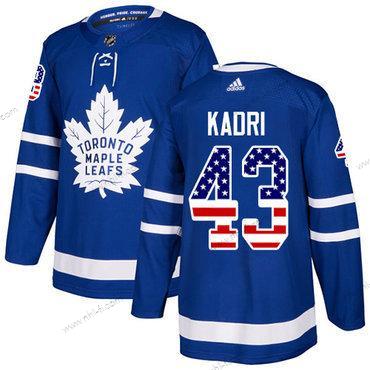 Adidas Toronto Maple Leafs #43 Nazem Kadri Sininen Kotiottelu Aito USA Flag Ommeltu NHL Paita – Miesten