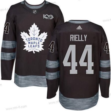 Adidas Toronto Maple Leafs #44 Morgan Rielly Musta 100th Vuosipäivä Ommeltu NHL 2017 Jääkiekko Paita – Miesten