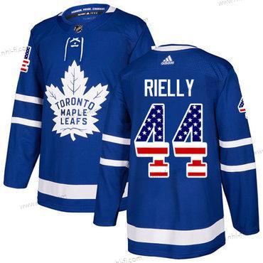 Adidas Toronto Maple Leafs #44 Morgan Rielly Sininen Kotiottelu Aito USA Flag Ommeltu NHL Paita – Miesten