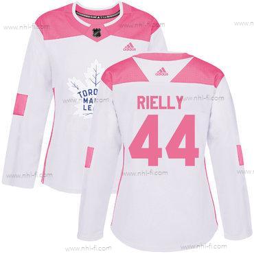 Adidas Toronto Maple Leafs #44 Morgan Rielly Valkoinen Pinkki Aito Ommeltu NHL Paita – Naisten