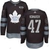 Adidas Toronto Maple Leafs #47 Leo Komarov Musta 100th Vuosipäivä Ommeltu NHL 2017 Jääkiekko Paita – Miesten