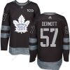 Adidas Toronto Maple Leafs #57 Travis Dermott Musta 100th Vuosipäivä Ommeltu NHL 2017 Jääkiekko Paita – Miesten