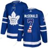 Adidas Toronto Maple Leafs #7 Lanny Mcdonald Sininen Kotiottelu Aito USA Flag Ommeltu NHL Paita – Miesten