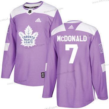 Adidas Toronto Maple Leafs #7 Lanny Mcdonald Violetti Aito Taistelee syöpää vastaan Ommeltu NHL Paita – Miesten