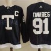 Adidas Toronto Maple Leafs 91 John Tavares Laivastonsininen 2022 NHL Heritage Klassinen Paita – Miesten