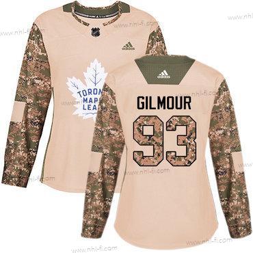 Adidas Toronto Maple Leafs #93 Doug Gilmour Maastokuvio Aito 2017 Veterans Day Ommeltu NHL Paita – Naisten