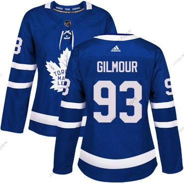 Adidas Toronto Maple Leafs #93 Doug Gilmour Sininen Kotiottelu Aito Ommeltu NHL Paita – Naisten