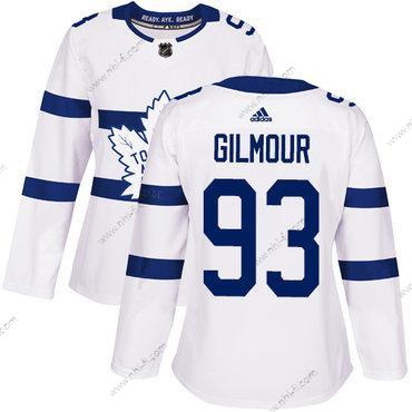 Adidas Toronto Maple Leafs #93 Doug Gilmour Valkoinen Aito 2018 Stadium Series Ommeltu NHL Paita – Naisten