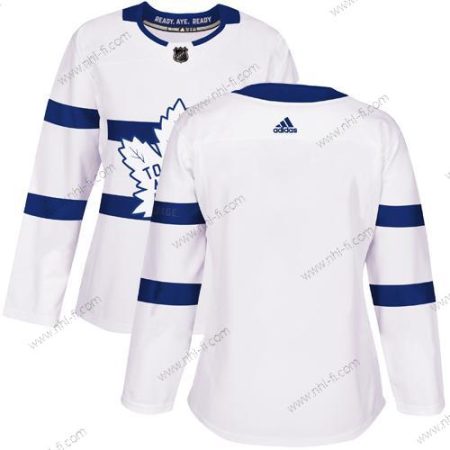 Adidas Toronto Maple Leafs Tyhjä Valkoinen Aito 2018 Stadium Series Ommeltu NHL Paita – Naisten