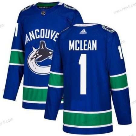 Adidas Vancouver Canucks #1 Kirk Mclean Sininen Kotiottelu Aito Ommeltu NHL Paita – Miesten