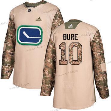 Adidas Vancouver Canucks #10 Pavel Bure Maastokuvio Aito 2017 Veterans Day Ommeltu NHL Paita – Miesten