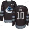 Adidas Vancouver Canucks #10 Pavel Bure Musta 100th Vuosipäivä Ommeltu NHL 2017 Jääkiekko Paita – Miesten