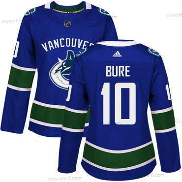 Adidas Vancouver Canucks #10 Pavel Bure Sininen Kotiottelu Aito Ommeltu NHL Paita – Naisten