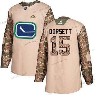 Adidas Vancouver Canucks #15 Derek Dorsett Maastokuvio Aito 2017 Veterans Day Ommeltu NHL Paita – Miesten