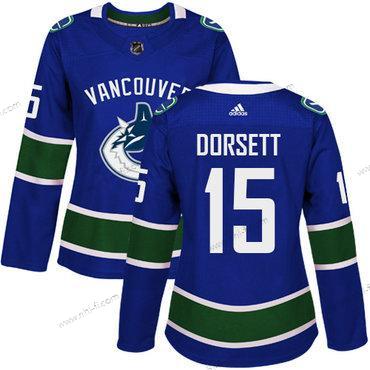 Adidas Vancouver Canucks #15 Derek Dorsett Sininen Kotiottelu Aito Ommeltu NHL Paita – Naisten