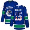 Adidas Vancouver Canucks #15 Derek Dorsett Sininen Kotiottelu Aito USA Flag Ommeltu NHL Paita – Miesten