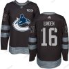 Adidas Vancouver Canucks #16 Trevor Linden Musta 100th Vuosipäivä Ommeltu NHL 2017 Jääkiekko Paita – Miesten