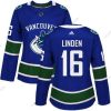 Adidas Vancouver Canucks #16 Trevor Linden Sininen Kotiottelu Aito Ommeltu NHL Paita – Naisten