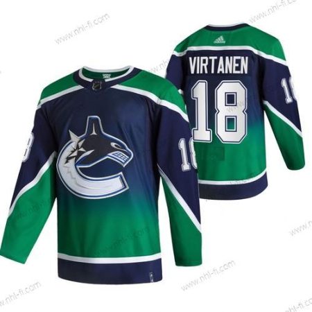 Adidas Vancouver Canucks #18 Jake Virtanen Vihreä 2020-21 Käänteinen Retro Vaihtopaita NHL Paita – Miesten