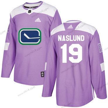 Adidas Vancouver Canucks #19 Markus Naslund Violetti Aito Taistelee syöpää vastaan Ommeltu NHL Paita – Miesten